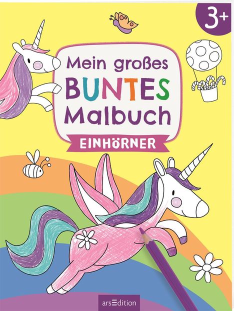 Mein großes buntes Malbuch - Einhörner, Buch