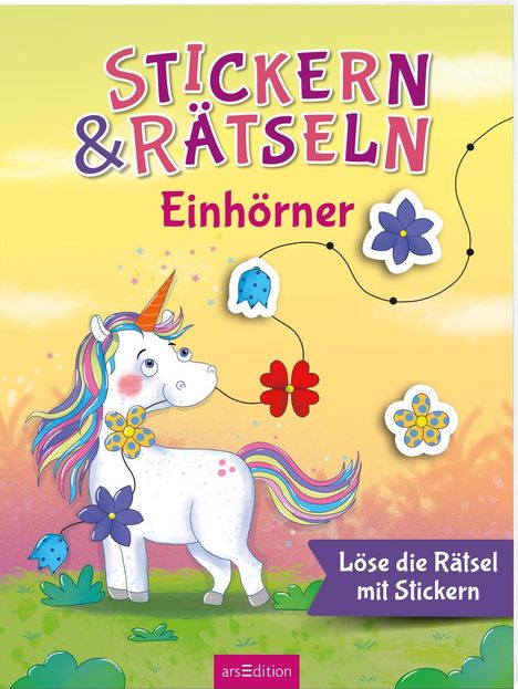 Stickern &amp; Rätseln ab 3: Stickern &amp; Rätseln - Einhörner, Buch