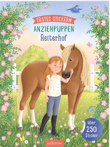 Erstes Stickern Anziehpuppen - Reiterhof, Buch