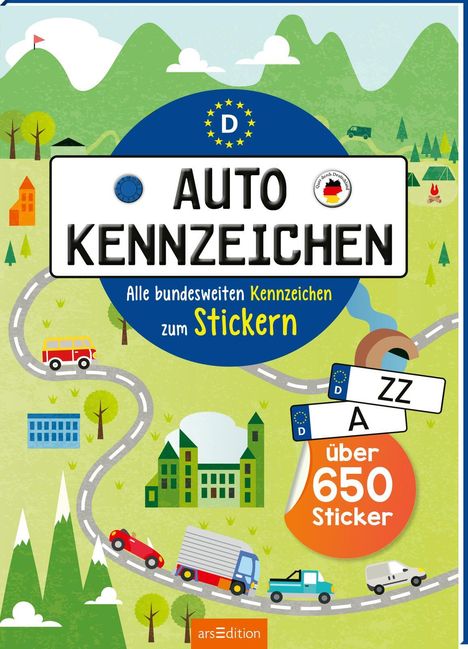 Annette Maas: Autokennzeichen - Alle bundesweiten Kennzeichen zum Stickern, Buch