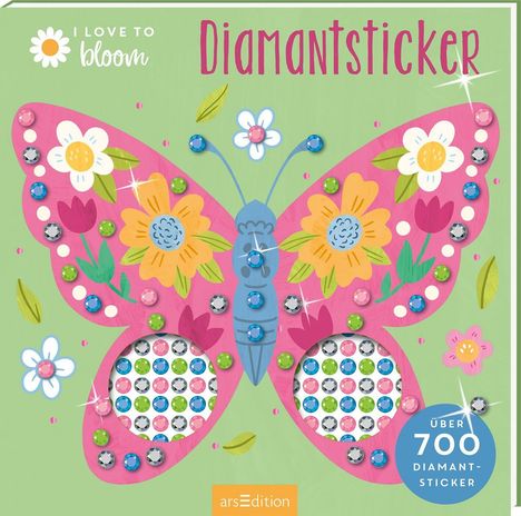 I Love to Bloom - Diamantsticker, Buch