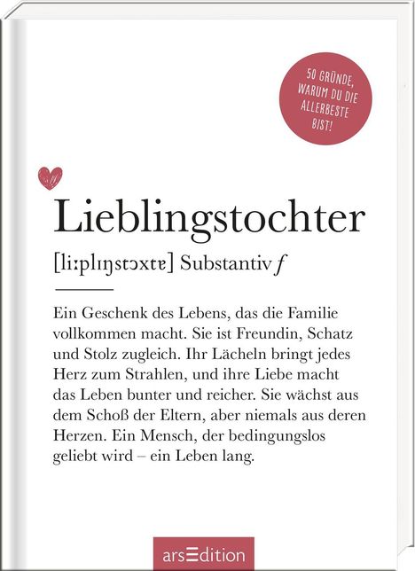 Lieblingstochter (Substantiv, f), Buch
