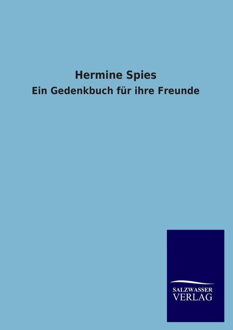 .: Hermine Spies, Buch