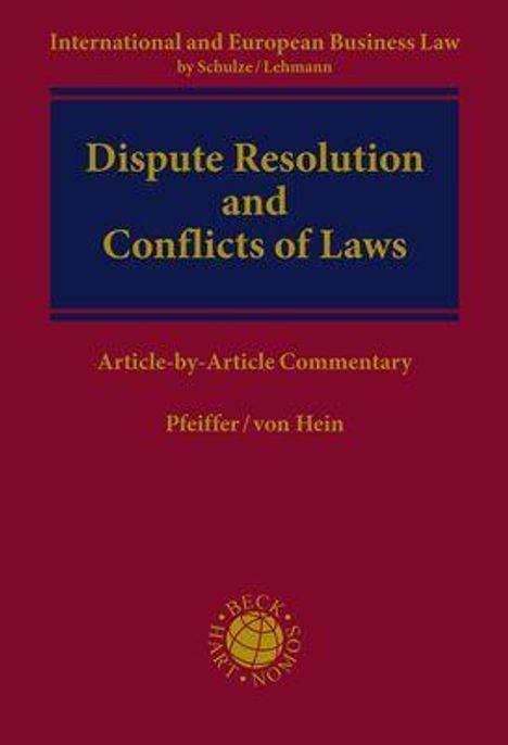 Dispute Resolution and Conflict of Laws, Buch