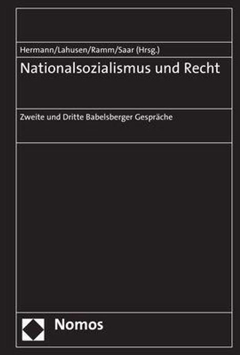 Nationalsozialismus und Recht, Buch