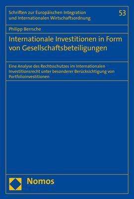 Philipp Berrsche: Berrsche, P: Internationale Investitionen / Gesellschafts., Buch