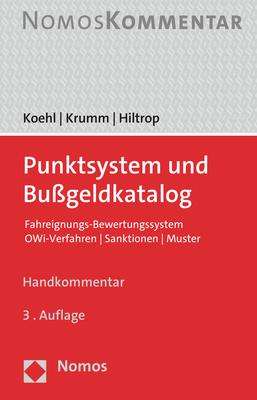 Felix Koehl: Punktsystem und Bußgeldkatalog, Buch