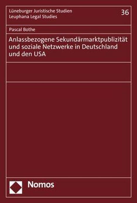 Pascal Bothe: Bothe, P: Anlassbezogene Sekundärmarktpublizität und soziale, Buch