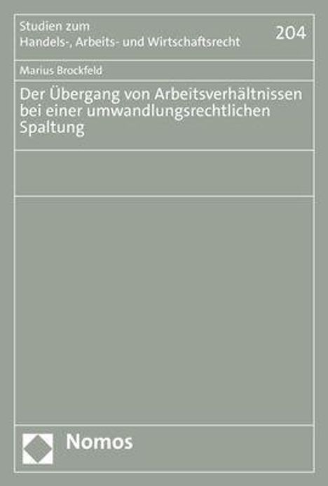 Marius Brockfeld: Brockfeld, M: Übergang von Arbeitsverhältnissen bei einer um, Buch