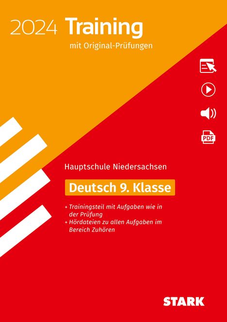 STARK Original-Prüfungen und Training Hauptschule 2024 - Deutsch 9. Klasse - Niedersachsen, 1 Buch und 1 Diverse