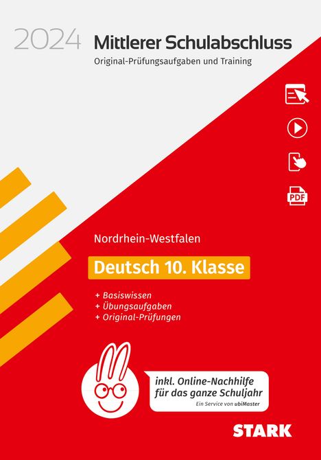 STARK Original-Prüfungen und Training - Mittlerer Schulabschluss 2024 - Deutsch - NRW - inkl. Online-Nachhilfe, 1 Buch und 1 Diverse