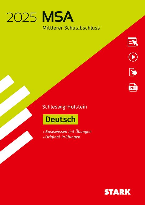 STARK Original-Prüfungen und Training MSA 2025 - Deutsch - Schleswig-Holstein, 1 Buch und 1 Diverse