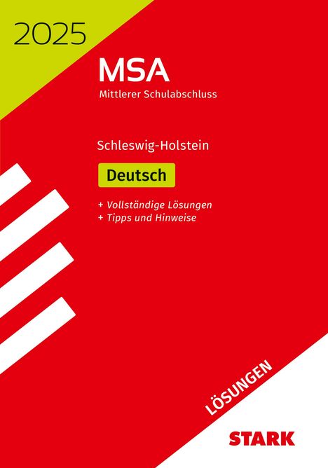 STARK Lösungen zu Original-Prüfungen und Training MSA 2025 - Deutsch - Schleswig-Holstein, Buch