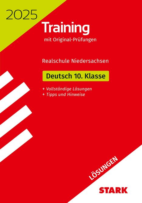 STARK Lösungen zu Original-Prüfungen und Training Abschlussprüfung Realschule 2025 - Deutsch - Niedersachsen, Buch