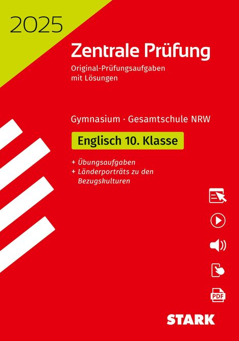 STARK Zentrale Prüfung 2025 - Englisch 10. Klasse - NRW, 1 Buch und 1 Diverse