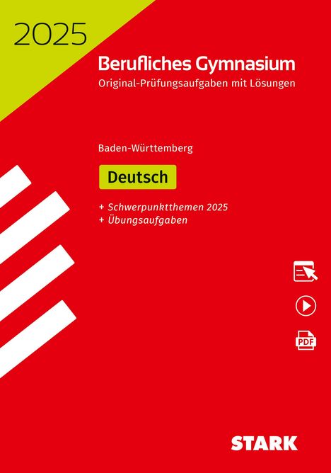 STARK Abiturprüfung Berufliches Gymnasium 2025 - Deutsch - BaWü, 1 Buch und 1 Diverse