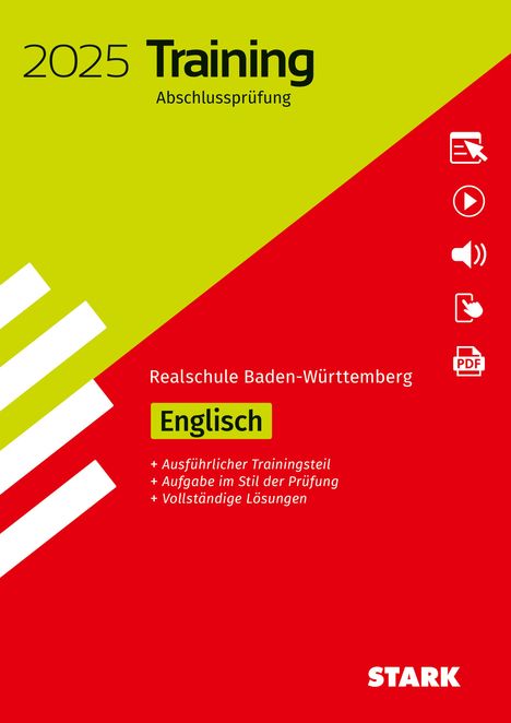 STARK Training Abschlussprüfung Realschule 2025 - Englisch - BaWü, 1 Buch und 1 Diverse