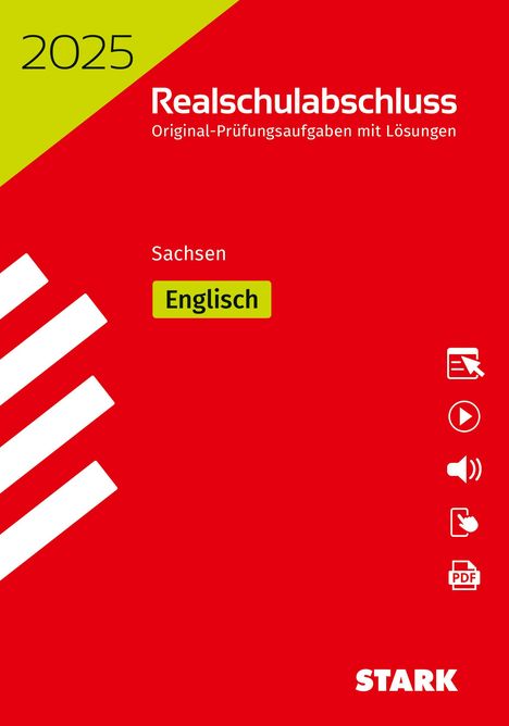 STARK Original-Prüfungen Realschulabschluss 2025 - Englisch - Sachsen, 1 Buch und 1 Diverse