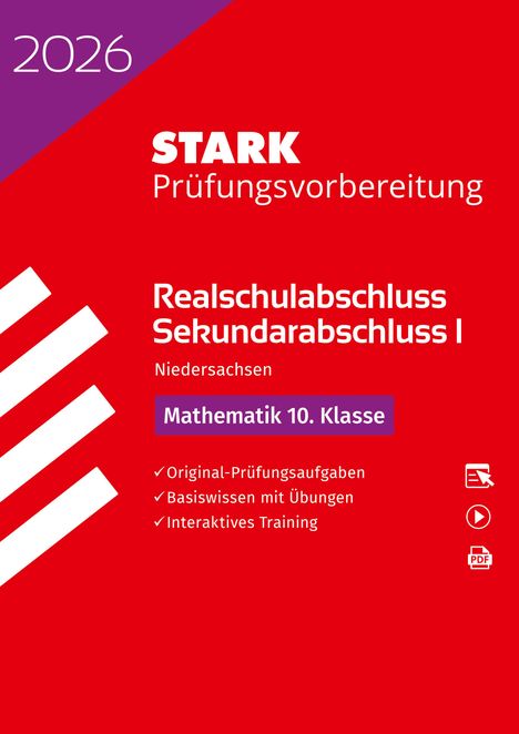 STARK Mathematik - Realschulabschluss 2026 Niedersachsen - Prüfungsvorbereitung, 1 Buch und 1 Diverse