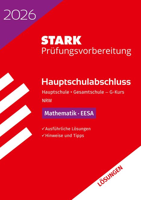 STARK Lösungen zu Mathematik G-Kurs - Hauptschulabschluss (EESA) 2026 NRW - Prüfungsvorbereitung, Buch