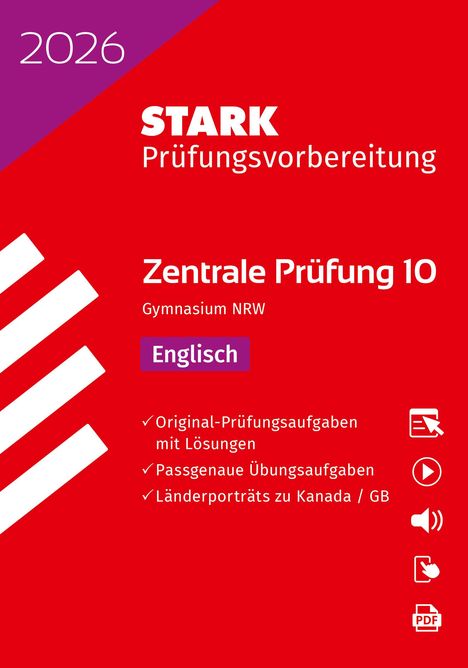 STARK Englisch 10. Klasse - Zentrale Prüfung (ZP10) Gymnasium 2026 NRW - Prüfungsvorbereitung, 1 Buch und 1 Diverse