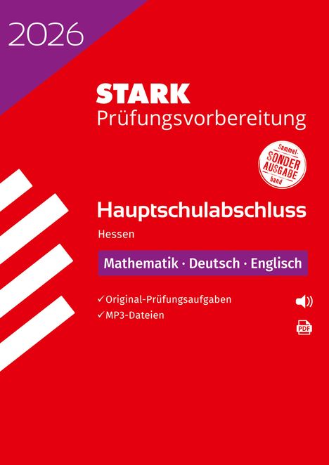 STARK Mathematik, Deutsch, Englisch - Hauptschulabschluss 2026 Hessen - Prüfungsvorbereitung, Buch