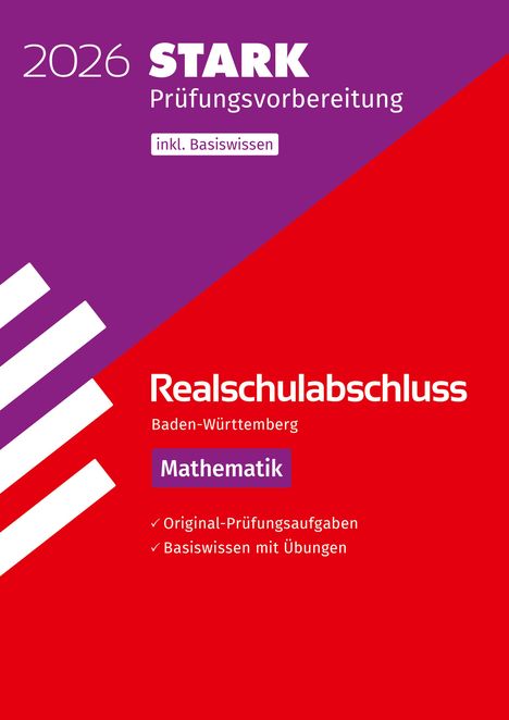 STARK Mathematik - Realschulabschluss 2026 BW - Prüfungsvorbereitung inkl. Basistraining, Buch