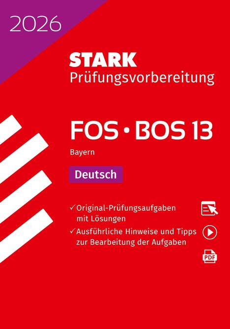STARK Deutsch 13. Klasse - Abitur FOS/BOS 2026 Bayern - Prüfungsvorbereitung, 1 Buch und 1 Diverse