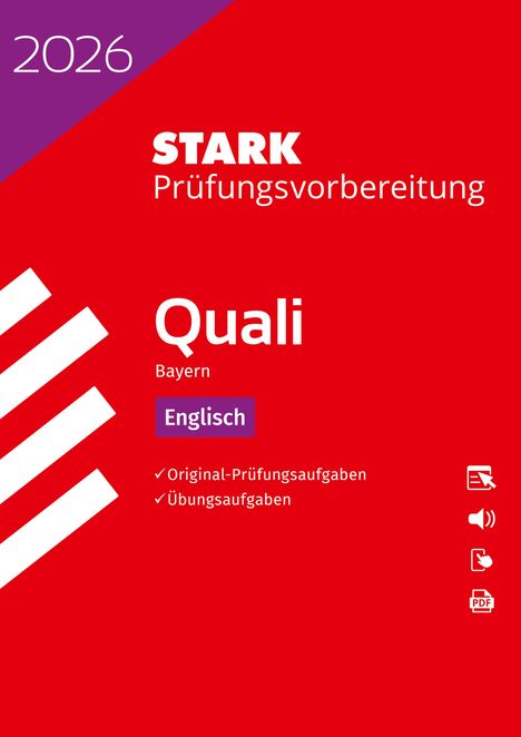 STARK Englisch 9. Klasse - Quali Mittelschule 2026 Bayern - Prüfungsvorbereitung, 1 Buch und 1 Diverse