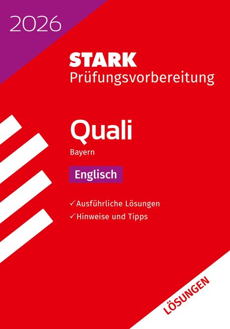 STARK Lösungen zu Englisch 9. Klasse - Quali Mittelschule 2026 Bayern - Prüfungsvorbereitung, Buch