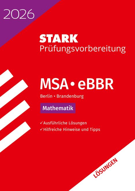 STARK Lösungen zu Mathematik - MSA/eBBR 2026 Berlin/Brandenburg - Prüfungsvorbereitung, Buch