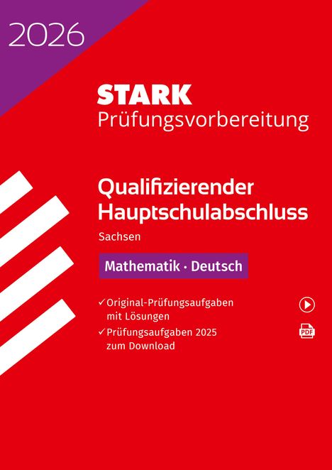 STARK Mathematik, Deutsch - Qualifizierender Hauptschulabschluss 2026 Sachsen - Prüfungsvorbereitung, Buch