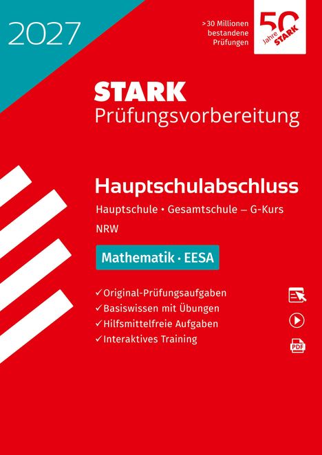 2027, STARK Prüfungsvorbereitung, Hauptschulabschluss, Mathematik · EESA, Original-Prüfungsaufgaben, Interaktives Training.