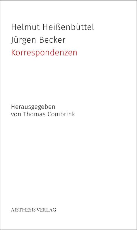 Helmut Heißenbüttel: Korrespondenzen, Buch