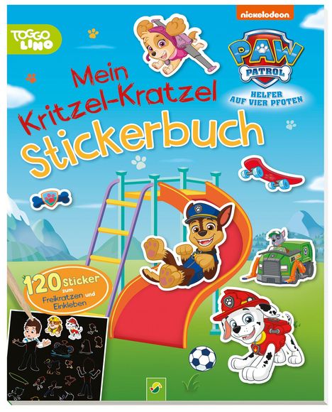 Luise Holthausen: PAW Patrol Mein Kritzel-Kratzel Stickerbuch mit Bambus-Stick, Buch