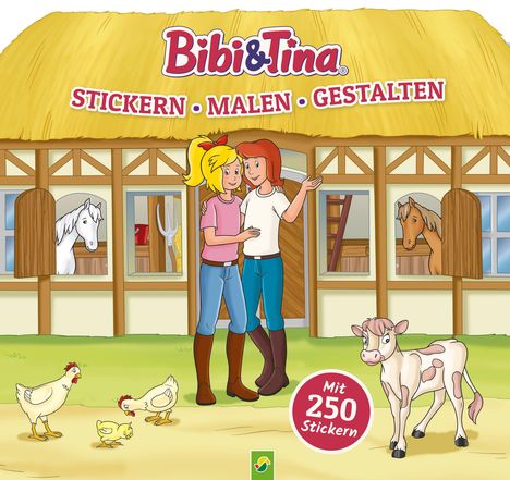 Bibi &amp; Tina - Stickern, Malen, Gestalten. Mit 250 Stickern, Buch