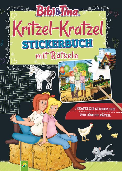 Schwager &amp; Steinlein Verlag: Bibi &amp; Tina: Kritzel-Kratzel Stickerbuch mit Rätseln, Buch
