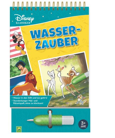 Schwager &amp; Steinlein Verlag: Disney Klassiker Wasserzauber - einfach mit Wasser malen!, Buch