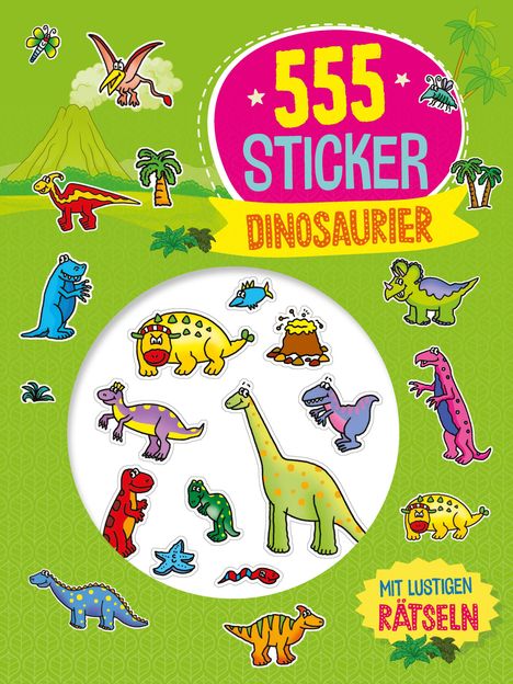 555 Sticker Dinosaurier, Buch