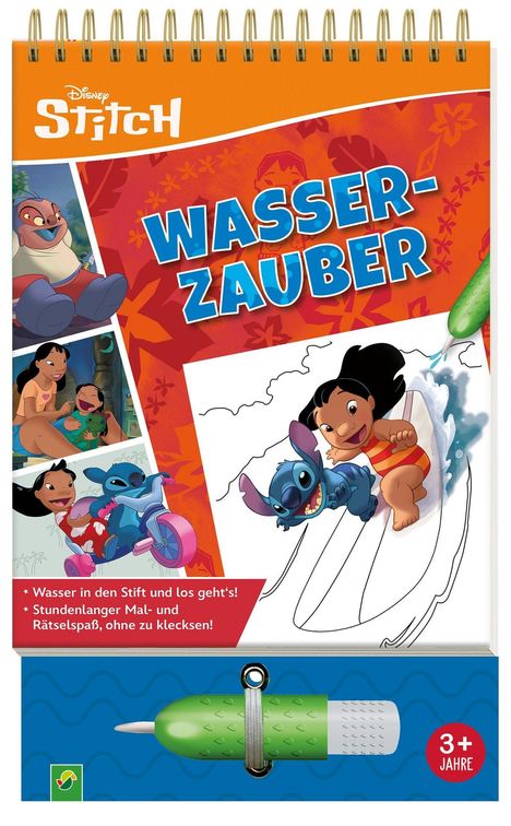 Schwager & Steinlein Verlag: Disney Stitch Wasserzauber: Einfach mit Wasser malen!, Buch