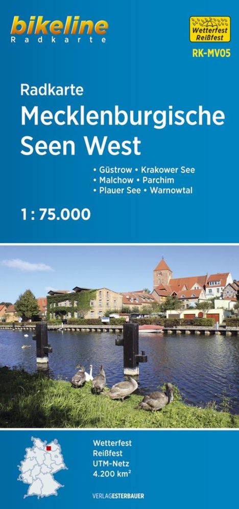 Bikeline Radkarte Deutschland Mecklenburgische Seen West 1 : 75 000, Karten