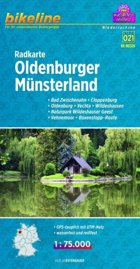 Bikeline Radkarte Oldenburger Münsterland 1 : 75.000, Karten