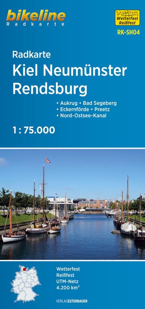 Bikeline Radkarte Kiel Neumünster Rendsburg 1 : 75 000, Karten
