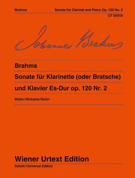 Johannes Brahms: Sonate Es-Dur, Noten