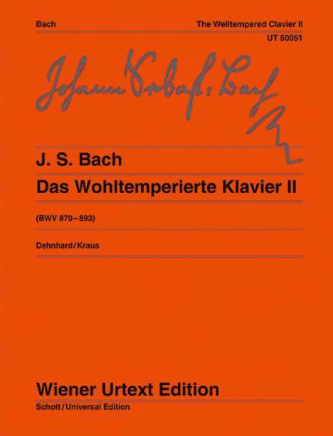 Johann Sebastian Bach: Das Wohltemperierte Klavier, Noten