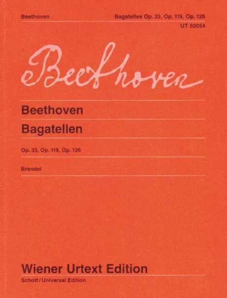 Ludwig van Beethoven: Bagatellen, Noten