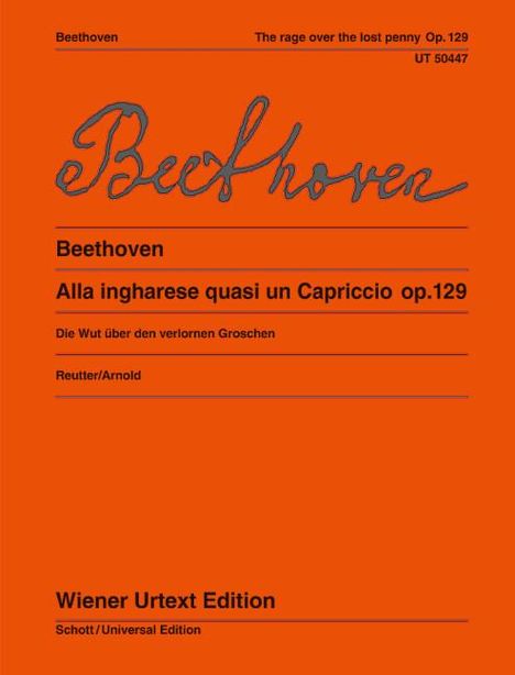 Die Wut über den verlorenen Groschen. op. 129. Klavier., Buch