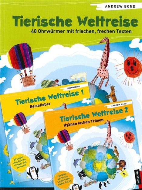 Andrew Bond: Tierische Weltreise, Paket (Buch und 2 Lieder-CDs), Buch