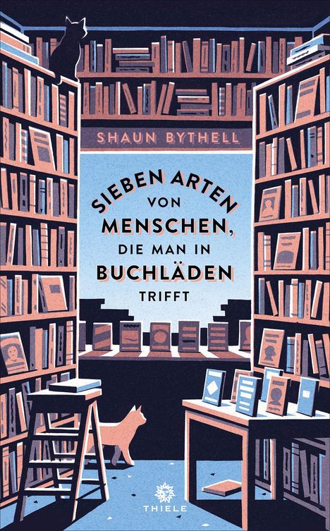 „SIEBEN ARTEN VON MENSCHEN, DIE MAN IN BUCHLÄDEN TRIFFT.“ Illustration: Buchladen mit Katzen.