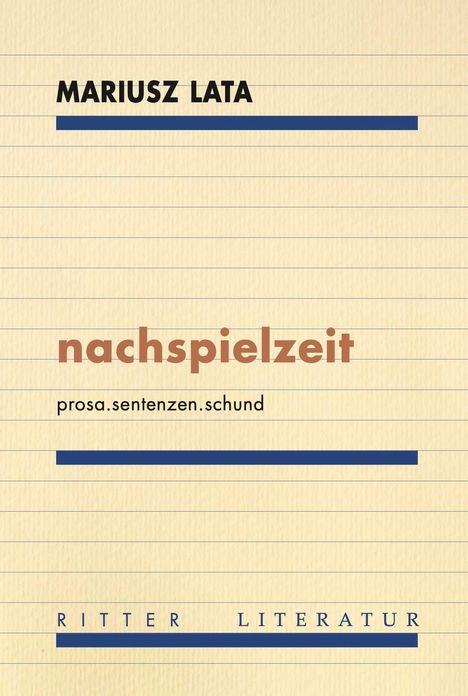 Mariusz Lata: nachspielzeit, Buch